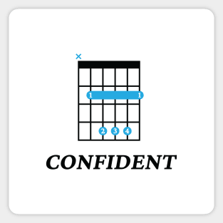 B Confident B Guitar Chord Tab Light Theme Sticker